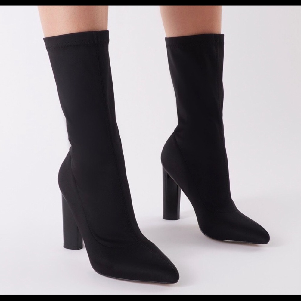 Public Desire Sock Boots in Black